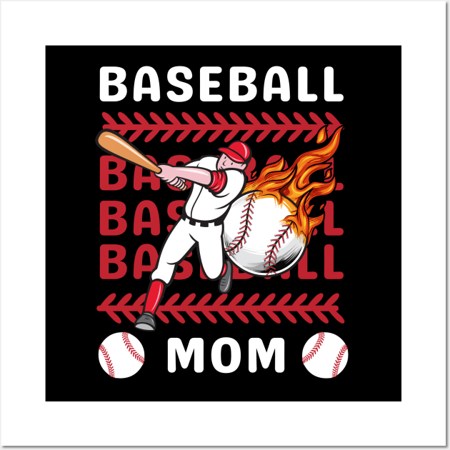 My Favorite Baseball Player Calls Me Mom Gift for Baseball Mother mommy mama Wall Art by BoogieCreates